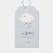 Cloud baby shower bedankt label cadeau cadeaulabel (Voorkant)