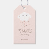 Cloud baby shower bedankt label cadeau cadeaulabel (Voorkant)