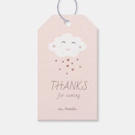 Cloud baby shower bedankt label cadeau cadeaulabel