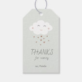 Cloud baby shower bedankt label cadeau cadeaulabel (Voorkant)