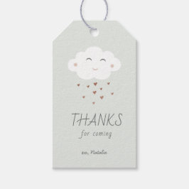 Cloud baby shower bedankt label cadeau cadeaulabel