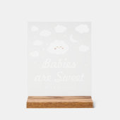 Cloud Baby shower Favoriet Acryl Bord (Voorkant)