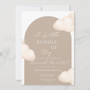 Cloud Baby Shower Invitation - Customizable Feestdagenkaart