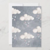 Cloud Baby shower Invitation Raindrop Love Kaart (Achterkant)