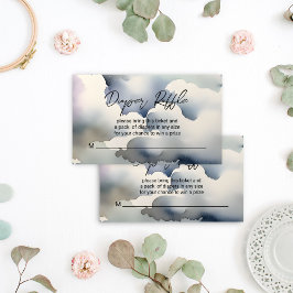 Cloud baby shower luier loterij informatiekaartje