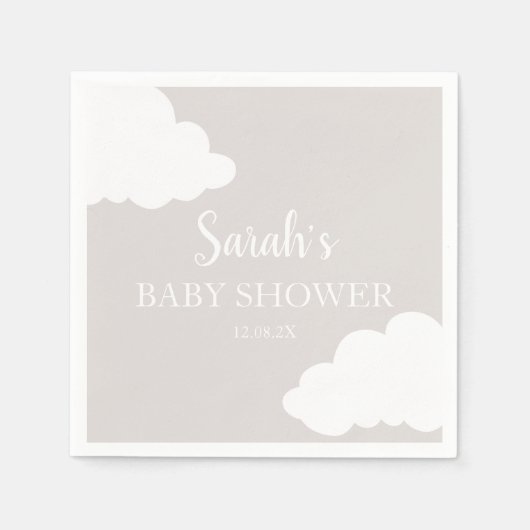 Cloud Baby shower Napkins Servet (Voorkant)