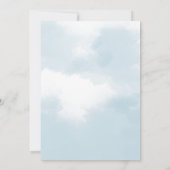 Cloud baby shower pastel grey clouds baby shower kaart (Achterkant)