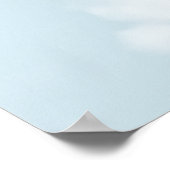 Cloud baby shower pastel grijs wolken welkomstbord poster (Hoek)