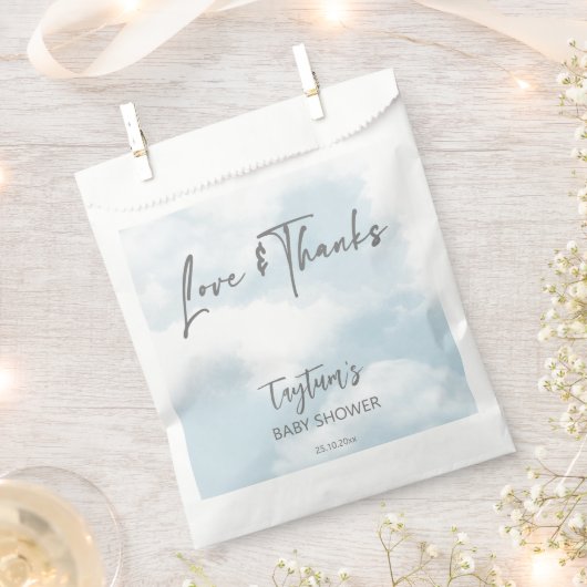Cloud baby shower pastelwolken dank je wel gunst bedankzakje (Geknipt)