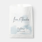 Cloud baby shower pastelwolken dank je wel gunst bedankzakje (Voorkant)