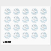 Cloud baby shower pastelwolken dank je wel gunst ronde sticker (Vel)