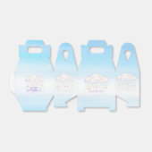 Cloud baby sprinkle blauw waterverf dank u bedankdoosjes (Uitgevouwen)