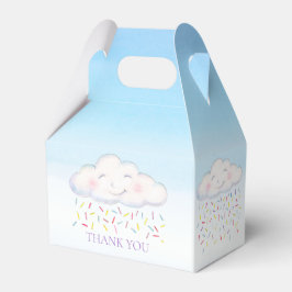 Cloud baby sprinkle blauw waterverf dank u bedankdoosjes