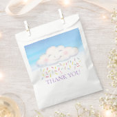 Cloud baby sprinkle blauw waterverf dank u bedankzakje (Geknipt)
