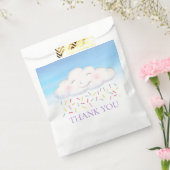 Cloud baby sprinkle blauw waterverf dank u bedankzakje (Gezegeld)