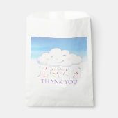 Cloud baby sprinkle blauw waterverf dank u bedankzakje (Voorkant)