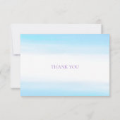 Cloud baby sprinkle blauw waterverf dank u kaart (Achterkant)