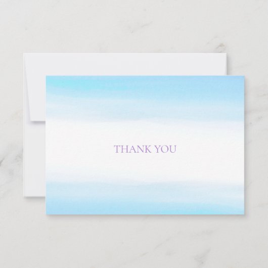 Cloud baby sprinkle blauw waterverf dank u kaart (Achterkant)