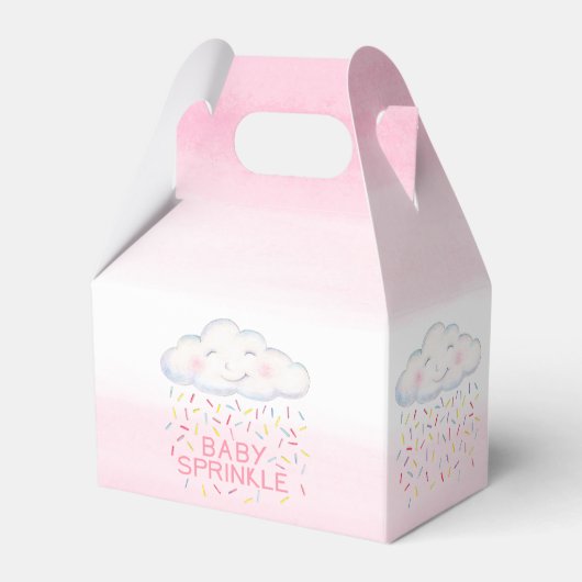 Cloud baby sprinkle roze waterverf dank u bedankdoosjes (Achterkant)