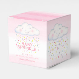 Cloud baby sprinkle roze waterverf dank u bedankdoosjes