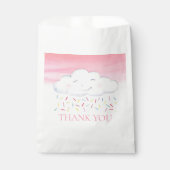 Cloud baby sprinkle roze waterverf dank u bedankzakje (Voorkant)