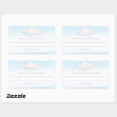 Cloud baby sprinkle waterverf boek competitie rechthoekige sticker (Vel)
