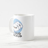 Cloud Backup Funny Computer Weather Pun Koffiemok (Voorkant links)