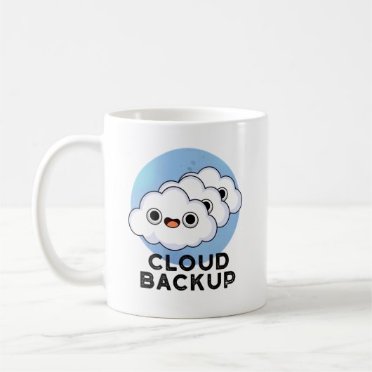 Cloud Backup Funny Computer Weather Pun Koffiemok (Links)