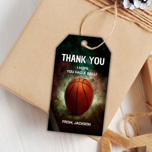 Cloud Basketball Birthday Gift Labels Cadeaulabel