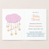 Cloud Beads Stars Mobiel Baby shower Uitnodiging (Binnen)