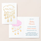 Cloud Beads Stars Mobiel Baby shower Uitnodiging (Display)