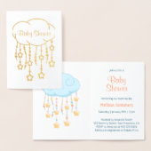 Cloud Beads Stars Mobiel Baby shower Uitnodiging (Display)