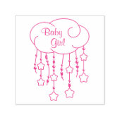 Cloud Beads Stars Mobile Baby Girl Zelfinktende Stempel (Design)