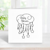 Cloud Beads Stars Mobile Baby shower Rubberstempel