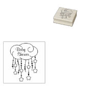 Cloud Beads Stars Mobile Baby shower Rubberstempel (Gestempeld)