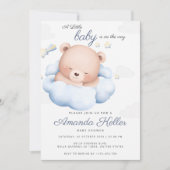 Cloud Beer Baby shower Invitation Kaart (Voorkant)