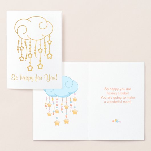 Cloud beheert sterren mobiel met Baby Folie Kaarten (Display)