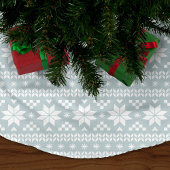 Cloud Blauw en Wit Fair Isle Patroon Kerstboom Rok