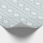 Cloud Blue Fair Isle Kersttrui patroon Cadeaupapier (Hoek)