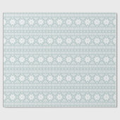 Cloud Blue Fair Isle Kersttrui patroon Cadeaupapier (Vlak)