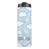 Cloud Blue Sky gepersonaliseerde opgeblazen 3D Tum Thermosbeker (Voorkant)