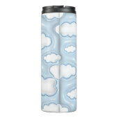 Cloud Blue Sky gepersonaliseerde opgeblazen 3D Tum Thermosbeker (Achterkant)