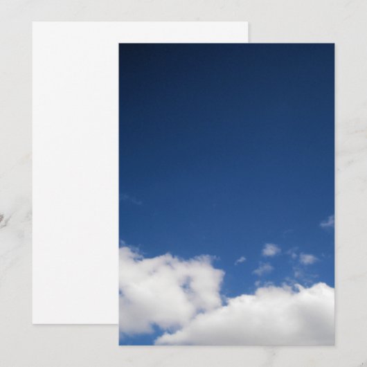 Cloud & Blue Sky Uitnodiging (Voorkant / Achterkant)