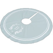Cloud Blue Stripes en Wreath Monogram Tree Rok Kerstboom Rok (Gekanteld)
