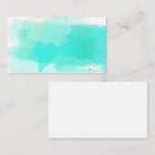 Cloud Blue Waterverf Antiek Visitekaartjes (Voorkant / Achterkant)