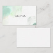 Cloud Blue Waterverf  Visitekaartjes (Voorkant / Achterkant)