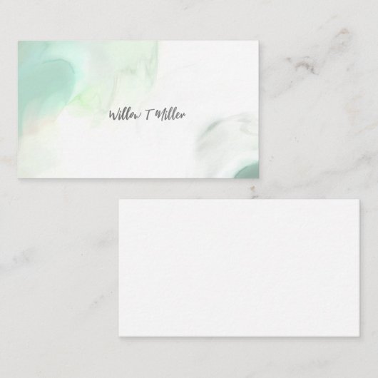 Cloud Blue Waterverf  Visitekaartjes (Voorkant / Achterkant)