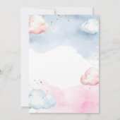 Cloud Blush Roze & Blauw Geslacht Onthullen Gouden Kaart (Achterkant)