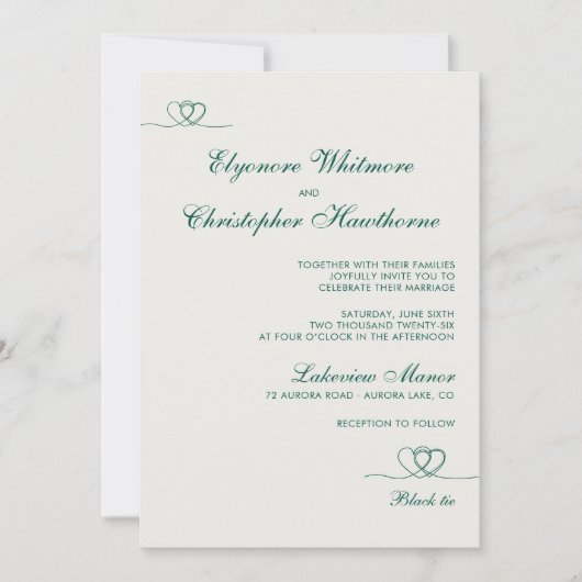 Cloud Bold Teal Modern Chic Mix and Match Wedding Kaart (Voorkant)