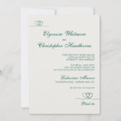 Cloud Bold Teal Moderne Chic Mix en Match Trouw Kaart (Voorkant)